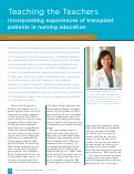 Cover page: Teaching the Teachers: Incorporating experiences of transplant patients in nursing education