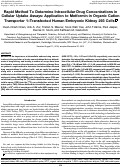 Cover page: Rapid Method To Determine Intracellular Drug Concentrations in Cellular Uptake Assays: Application to Metformin in Organic Cation Transporter 1–Transfected Human Embryonic Kidney 293 Cells