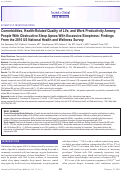 Cover page: Comorbidities, Health-Related Quality of Life, and Work Productivity Among People With Obstructive Sleep Apnea With Excessive Sleepiness: Findings From the 2016 US National Health and Wellness Survey.