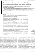 Cover page: Parallel deficits in linear growth and mental development in low-income Mexican infants in the second year of life