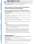 Cover page: Reducing Opioid Use in Endocrine Surgery Through Patient Education and Provider Prescribing Patterns