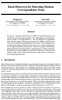 Cover page: Ideal Observers for Detecting Motion: Correspondence Noise