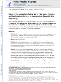 Cover page: Rates of Circumpapillary Retinal Nerve Fiber Layer Thinning and Capillary Density Loss in Glaucomatous Eyes with Disc Hemorrhage