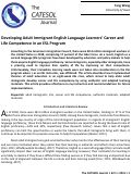 Cover page: Developing Adult Immigrant English Language Learners’ Career and Life Competence in an ESL Program