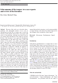 Cover page: Schwannoma of the tongue: two case reports and review of the literature