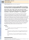 Cover page: The role of magnetic resonance imaging (MRI) in focal therapy for prostate cancer: recommendations from a consensus panel