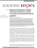 Cover page: Biophysical feedbacks mediate carbonate chemistry in coastal ecosystems across spatiotemporal gradients