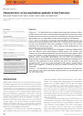 Cover page: Characteristics of AA amyloidosis patients in San Francisco