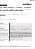 Cover page: Low incidence and prevalence of hepatitis C in two cohorts of HIV pre‐exposure prophylaxis adherence interventions in men who have sex with men in Southern California