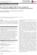 Cover page: How Often Does Spindle Failure Occur in Compressive Osseointegration Endoprostheses for Oncologic Reconstruction?