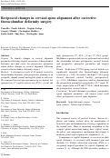 Cover page: Reciprocal changes in cervical spine alignment after corrective thoracolumbar deformity surgery