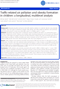 Cover page: Traffic-related air pollution and obesity formation in children: a longitudinal, multilevel analysis.