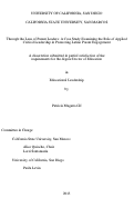 Cover page: Through the Lens of Parent Leaders : : A Case Study Examining the Role of Applied Critical Leadership in Promoting Latino Parent Engagement