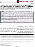 Cover page: Connor-Davidson Resilience Scale: a systematic review psychometrics properties using the COSMIN.