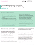 Cover page: Increasing the Duration of Affordability Requirements for New Affordable Housing