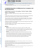 Cover page: Longitudinal trajectories of antidepressant use in pregnancy and the postnatal period