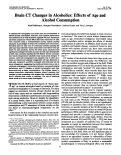 Cover page: Brain CT Changes in Alcoholics: Effects of Age and Alcohol Consumption