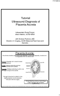 Cover page: Tutorial : Ultrasound Diagnosis of Placenta Accreta.