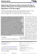 Cover page: Engineering a Mesoporous Silicon Nanoparticle Cage to Enhance Performance of a Phosphotriesterase Enzyme for Degradation of VX Nerve Agent