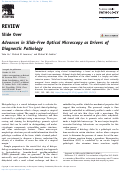 Cover page: Slide Over Advances in Slide-Free Optical Microscopy as Drivers of Diagnostic Pathology