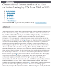 Cover page: Observational determination of surface radiative forcing by CO2 from 2000 to 2010