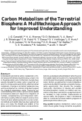 Cover page: Commentary: Carbon Metabolism of the Terrestrial Biosphere: A Multitechnique Approach for Improved Understanding