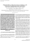 Cover page: Differential Effects of High-Dose Gamma Irradiation on the Production of Transforming Growth Factor-Beta in Fresh and Established Human Ovarian Cancer