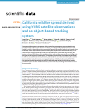 Cover page: California wildfire spread derived using VIIRS satellite observations and an object-based tracking system