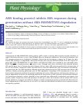 Cover page: ABI5 binding protein2 inhibits ABA responses during germination without ABA-INSENSITIVE5 degradation.