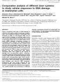 Cover page: Comparative analysis of different laser systems to study cellular responses to DNA damage in mammalian cells