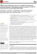 Cover page: Metrics from Wearable Devices as Candidate Predictors of Antibody Response Following Vaccination against COVID-19: Data from the Second TemPredict Study.