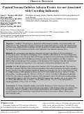 Cover page: Central Venous Catheter Adverse Events Are not Associated with Crowding Indicators