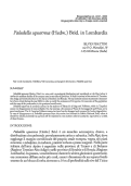 Cover page: <i>Paludella squarrosa</i> (Hedw.) Brid. In Lombardia