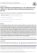 Cover page: Sugar metabolism reprogramming in a non-climacteric bud mutant of a climacteric plum fruit during development on the tree