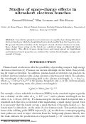 Cover page: Studies of space-charge effects in ultrashort electron bunches