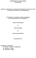 Cover page: Genetics of Resistance to Root-Knot Nematode and Fusarium Wilt in Cowpea Germplasm From Mozambique
