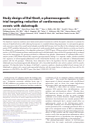 Cover page: Study design of Dal-GenE, a pharmacogenetic trial targeting reduction of cardiovascular events with dalcetrapib