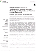 Cover page: Single-cell Sequencing of Thiomargarita Reveals Genomic Flexibility for Adaptation to Dynamic Redox Conditions