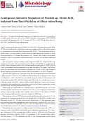 Cover page: Contiguous Genome Sequence of Frankia sp. Strain ArI3, Isolated from Root Nodules of Alnus rubra Bong