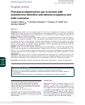 Cover page: Prenatal acetaminophen use in women with autoimmune disorders and adverse pregnancy and birth outcomes.