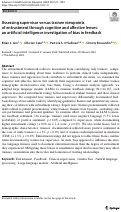 Cover page: Assessing supervisor versus trainee viewpoints of entrustment through cognitive and affective lenses: an artificial intelligence investigation of bias in feedback.