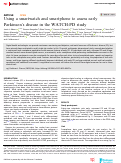 Cover page: Using a smartwatch and smartphone to assess early Parkinsons disease in the WATCH-PD study.