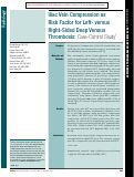 Cover page: Iliac Vein Compression as Risk Factor for Left- versus Right-Sided Deep Venous Thrombosis: Case-Control Study