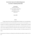 Cover page: Government Asset and Liability Management in an Era of Vanishing Public Debt