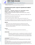 Cover page: Evaluating human genetic support for hypothesized metabolic disease genes