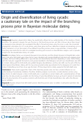 Cover page: Origin and diversification of living cycads: a cautionary tale on the impact of the branching process prior in Bayesian molecular dating