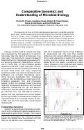 Cover page: Comparative genomics and understanding of microbial biology.