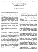 Cover page: Constructional paradigms affect visual lexical decision latencies in English