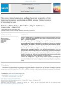 Cover page: The cross-cultural adaptation and psychometric properties of the menstrual symptom questionnaire (MSQ) among Chinese women of reproductive age