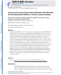 Cover page: Assessing processing speed among individuals with intellectual and developmental disabilities: A match-to-sample paradigm